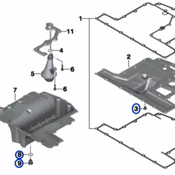 Комплект винтов для слива масла двигателя для BMW K1600GT GTL K1600B K1600GA, сливная пробка из нержавеющей стали