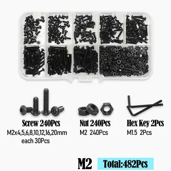 Комплект винтов YMAX черные 10.9 М2-М6