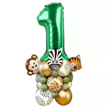 Комплект воздушных шаров "Дикие животные" Partism