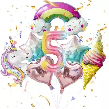 Комплект воздушных шаров с единорогом Youyouhuan