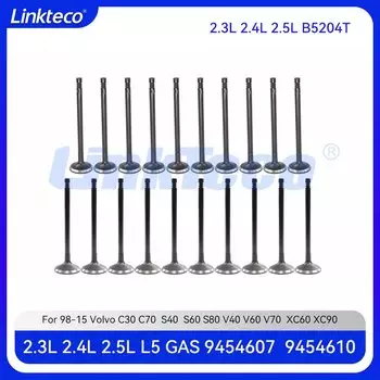 Комплект впускных и выпускных клапанов двигателя, 20 шт., для 98-15 Volvo 2.4 2.5 C30 C70 S40 S60 S80 V40 V60 V70 XC60 XC90 2.4L 2.5L B5254T B5244T