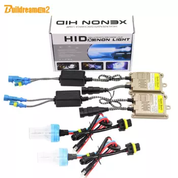 Buildreamen H1 H3 H7 H8 H9 H11 880 881 9005 9006 9012 55 Вт HID Ксеноновый комплект Лампа с балластом переменного тока 3000K-8000K Автомобильная фара Фара