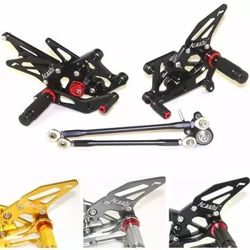 Комплект задних настраиваемых ножек с ЧПУ для HONDA CBR600RR 2007 08 09 10 11 12 13 14 15 16 17 18 2019, подставка для ног