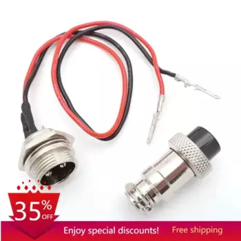 Комплект женского и мужского зарядного устройства с 3 зубцами Гнездовой Разъем GX16 для электрического электроскутера, бритвы, велосипеда, 3 контакта, 2 провода