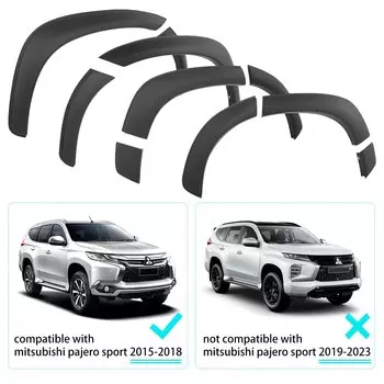 Комплекты колесных арок в стиле OEM для Mitsubishi Pajero Sport 2015 2016 2017 2018 2019 года, матовые черные брызговики, 4 шт./компл.