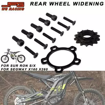 Комплекты расширения заднего колеса, аксессуары для мотоциклов, расширение заднего колеса с винтом звездочки цепи для SURRON S X SEGWAY X160 X260