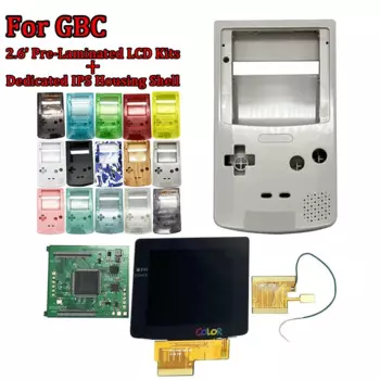 Комплекты ЖК-экранов 2,6 дюймов с точкой до точки, предварительно ламинированные, с отдельным корпусом, высококачественный корпус для GameBoy Color GBC