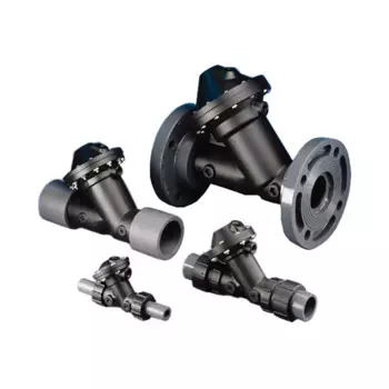 Композитные регулирующие клапаны 1/2 дюйма 1-1/2 дюйма 2 дюйма 2-1/2 дюйма 3 дюйма серии K52, пневматический диафрагменный клапан типа Y из ПВХ