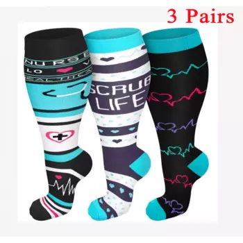 Компрессионные чулки унисекс, 3 пары