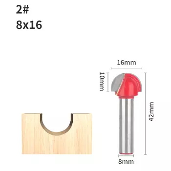 Концевая фреза YUSUN, твердосплавная насадка 8 мм, хвостовик красный, 1 шт.