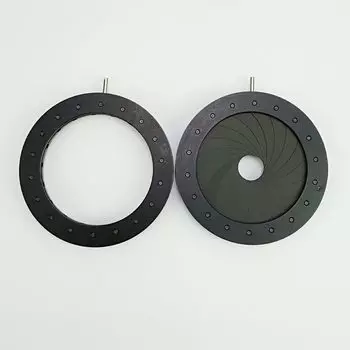 Конденсатор 2,5-42 мм, Регулируемый зум, ириса конденсатор ирисовой Диафрагмы, для цифровой камеры, микроскопа, концентратор с 18 лезвиями, 1 шт.