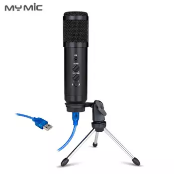 Конденсаторный USB-микрофон BM200U с функцией реверберации и штативом