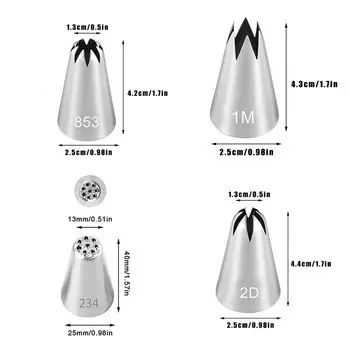 Кондитерские насадки из нержавеющей стали BCMJHWT