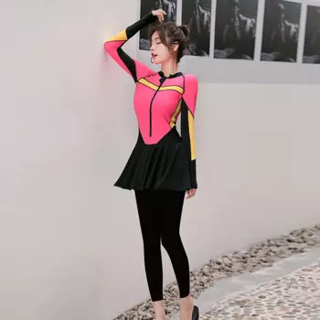 Консервативные купальники из трех частей, мусульманские купальники, Женский сдержанный купальник с длинным рукавом, Исламский купальник, бикини для женщин