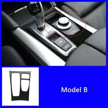 Консоль для стайлинга автомобиля, Мультимедийная панель переключения передач, декоративная рамка, отделка для BMW X5 X6 E70 E71 2008-14, наклейки для интерьера