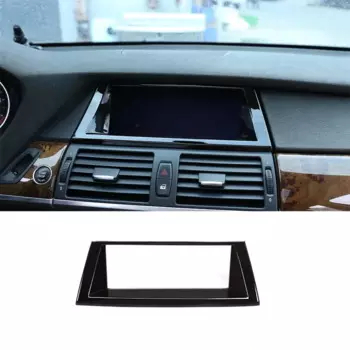 Консоль GPS-экран навигации панель дисплея рамка крышка цветная отделка из углеродного волокна для BMW X5 E70 X6 E71 2008-2014 автомобильные аксессуары