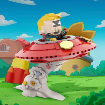 Конструктор MOC Spaceman, модель спиффа, тигр, мультяшная фигурка, сборная кирпичная игрушка, Детская модель