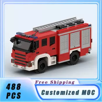 Конструктор «пожарный двигатель», 4 х4, 488 шт.