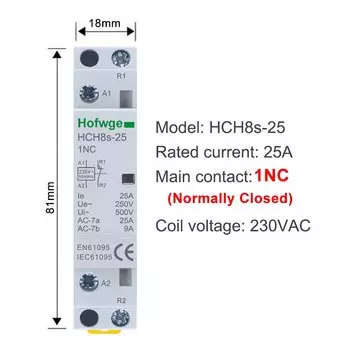 Контактор HOFWGE HCH8s-25 220В