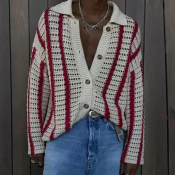 Контрастный вязаный кардиган Splice, свитер, Мужское пальто, универсальная весенне-осенняя модная уличная одежда, мужская верхняя одежда, пальто и куртка