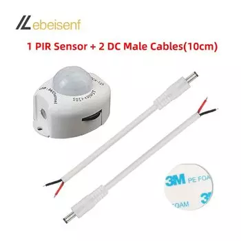 Контроллер датчика движения PIR, 12 В постоянного тока, 5 В, 3 А, переключатель задержки детектора движения для ночной лестницы/прихожей/шкафа, светодиодные управления