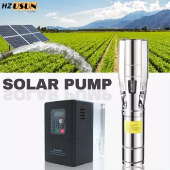 Контроллер насоса для скважин с солнечным двигателем 5 HP, цена, автономный, большой объем, труба 3 дюйма, солнечный сельскохозяйственный погружной водяной насос для орошения