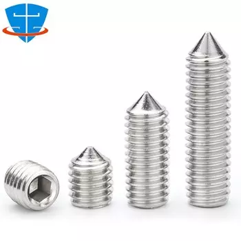 Конусные винты с шестигранным углублением M2, M3, M4, M5, M6, M8, M10, , DIN914, 304, из нержавеющей стали, с зажимом, шестигранные конические концевые болты