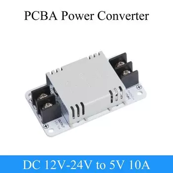 Преобразователь мощности постоянного тока 12-24 В в 5 В 10 А 50 Вт, мини-модуль PCBA, понижающий регулятор напряжения, понижающий редуктор для автомобильного аккумулятора