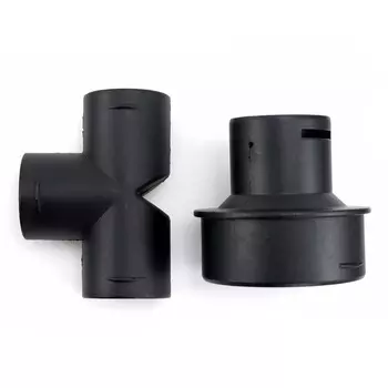 Конвертер от 42 до 60 мм от 42 до 75 мм + T или плоский разъем, дизельный Обогреватель, воздуховод, воздуховод, черный для автомобиля, грузовика, прицепа