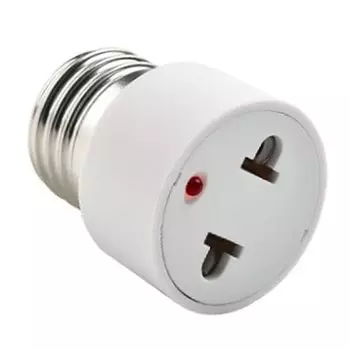 Конвертер патрона E27 для США и ЕС, алюминиевый, белый