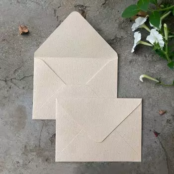 Конверты HUALIWEN ретро с текстурой конопли, 10 шт.