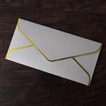 Конверты HUALIWEN ретро с золотым тиснением, 10 шт.