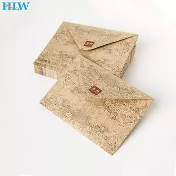 Конверты из крафт-бумаги HUALIWEN, 10 шт.