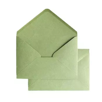Конверты KAZUO Kraft Зеленая/Черная 133x183 мм 50 шт