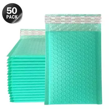 Конверты с воздушно-пузырьковой плёнкой, черные, 50 шт.