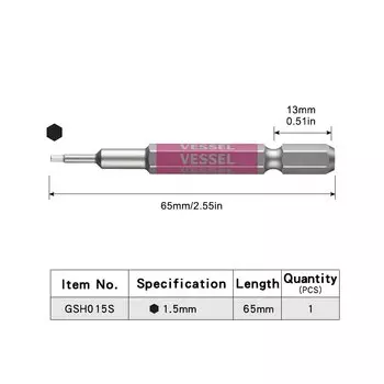 Kooliwei набор шестигранных бит VESSEL GSH