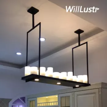 Копия Kevin Reilly, Подвесная лампа-алтарь, подвеска в виде свечи, металлическая ретро-подвесная Потолочная люстра с дистанционным управлением