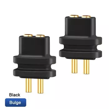 KOQZM 2 шт. двойная игольчатая розетка для наушников 0,78 мм черная/прозрачная