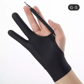 KOQZM черная перчатка для рисования 2 пальца