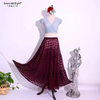 Корейская кружевная юбка для танца живота, повседневная одежда, брендовый дизайн DX44