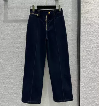 Корейские осенние шикарные женские высококачественные винтажные джинсы с высокой талией C296