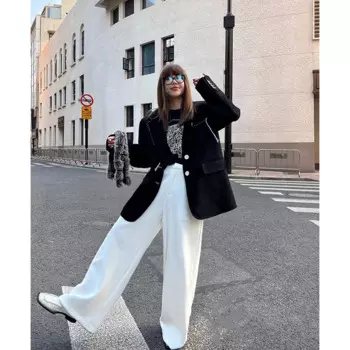 Корейский дизайн sense 100 шерстяная Двусторонняя куртка Женский желтый костюм силуэта