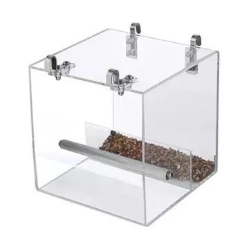 Кормушка для птиц без беспорядка для клетки, кормушка для птиц, автоматическая кормушка для птиц, акриловая кормушка для птиц