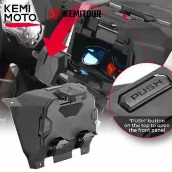 Коробка для хранения GPS-держателя электронного устройства HDPE KEMIMOTO UTV, совместимая с Polaris RZR PRO XP XP4, PRO R, TURBO R 2020-2023