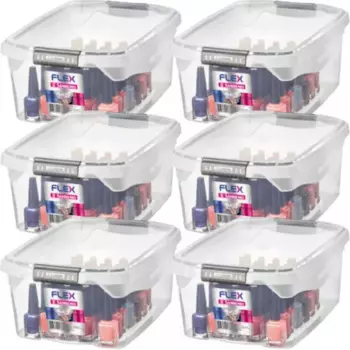 Коробка-органайзер 6 л. Штабелируемые коробки с замком на крышке, коробки и корзины. Декоративные коробки.