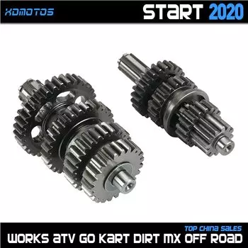 Коробка передач LF125, основной вал коробки передач, сборка для Lifan 125 1p52mf125cc, горизонтальный двигатель kayo ESB, запчасти для кроссовых питбайков