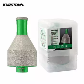 Коронка для сверления алмазной плитки KURSTOL, 1 шт., для фарфорового, керамического, гранитного, 5/8-11 М14, многофункциональная, все в 1