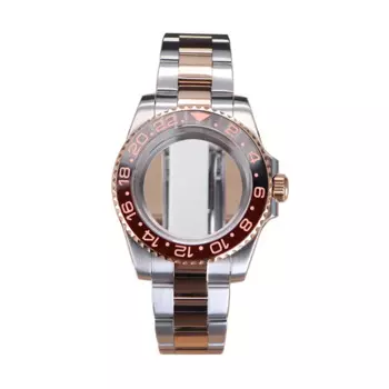 Корпус часов Ms. 40 мм, сапфировый ремешок для GMT Seiko Nh35 Nh36/34/38 4R36 Miyota 8215 8205 Eta2824, механизм 28,5 мм, циферблат, керамический безель