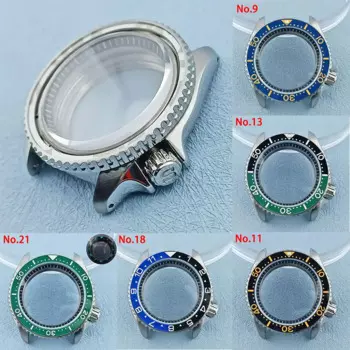 Корпус часов skx 007, 40 мм, нержавеющая сталь 316L, сапфир, корпус часов с плоским стеклом, подходит для механизма NH 34, 35 36, механизм
