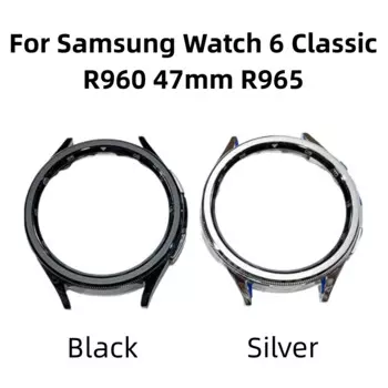 Корпус циферблата для часов Samsung Watch 6 Classic R960 47 мм R965 запасная часть аксессуары для часов Черная/Серебристая Центральная рамка Корпус циферблата